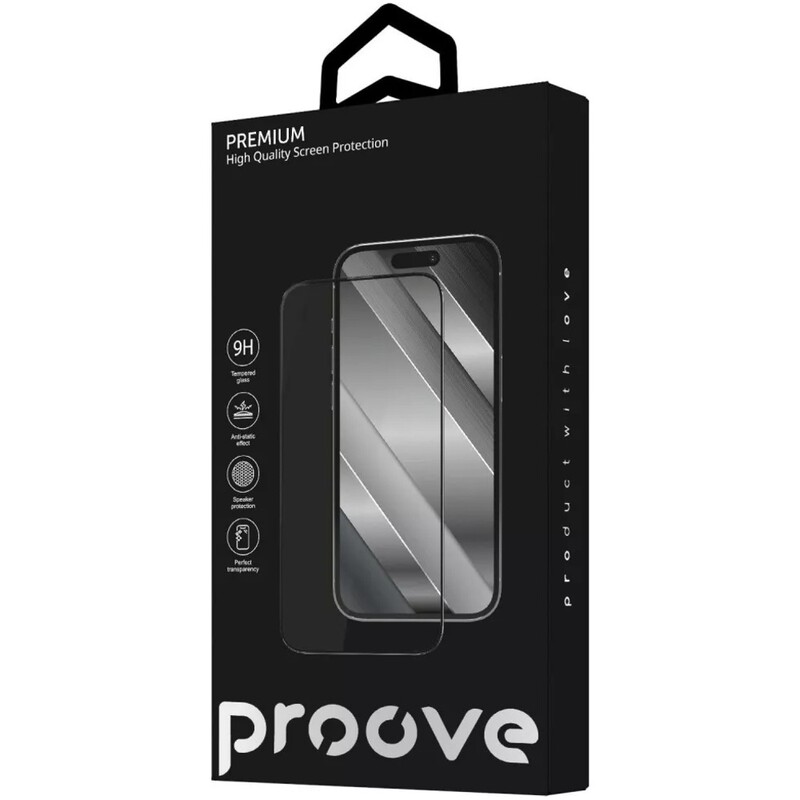 Защитное стекло Proove Premium для iPhone 13/13 Pro/14/16e/17e Black (PGPPMI140001)