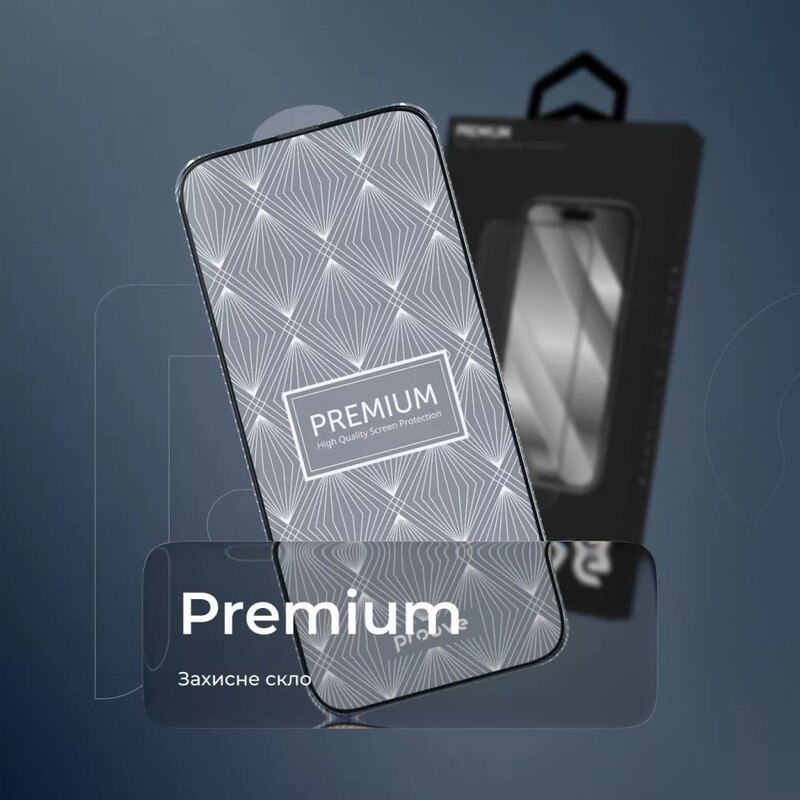 Защитное стекло Proove Premium для iPhone 15 Pro Black (PGPPMI15P001)