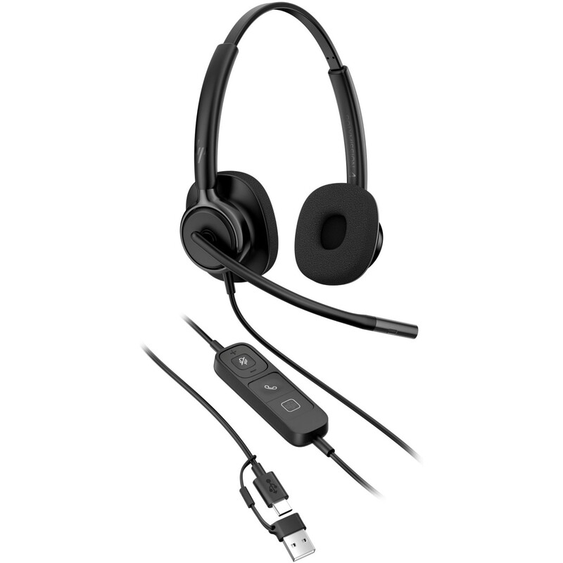 Гарнитура Poly Mission 425 Stereo USB-C/A Black (C01B3AA)