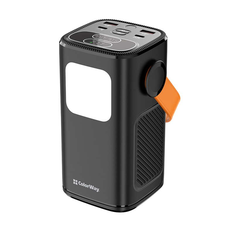 Універсальна мобільна батарея ColorWay 40000mAh NightWork (USB QC4.0 + USB-C PD65W) Black (CW-PB400LP06BK)