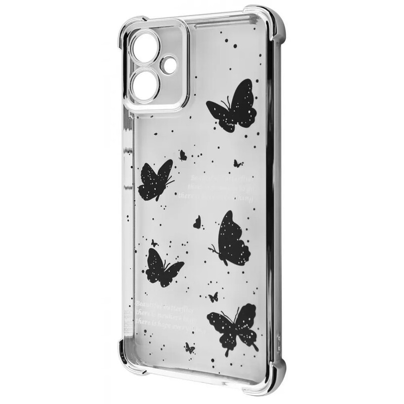Чохол-накладка Wave Winkie для Samsung Galaxy A06 Silver Butterfly (2003000254327)