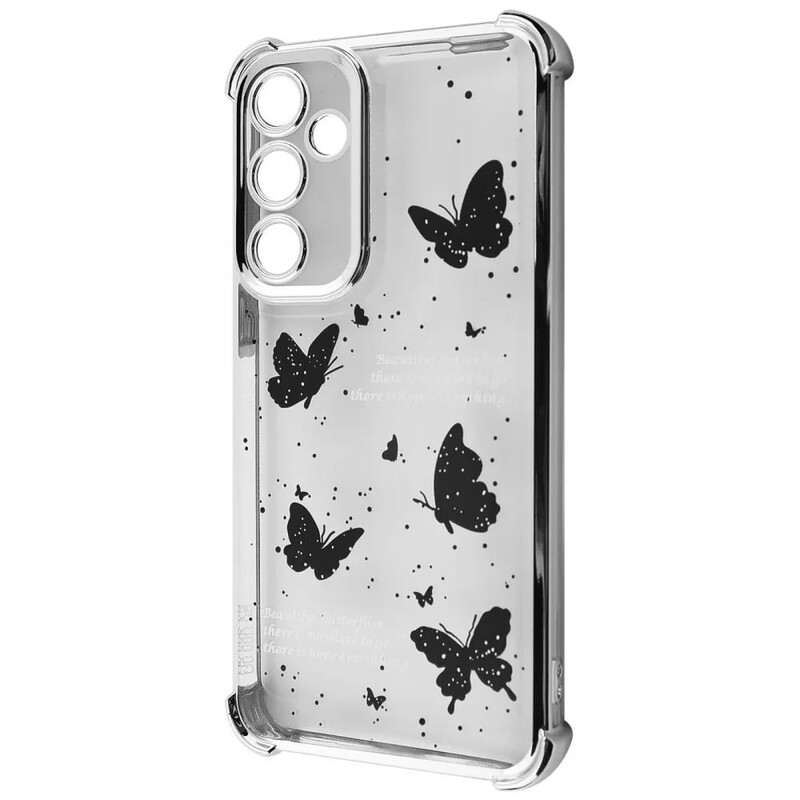 Чохол-накладка Wave Winkie для Samsung Galaxy A35 Silver Butterfly (2003000254402)