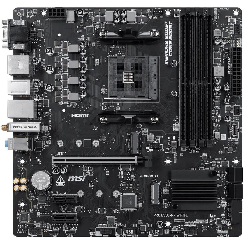 Материнська плата MSI Pro B550M-P WiFi6E Socket AM4