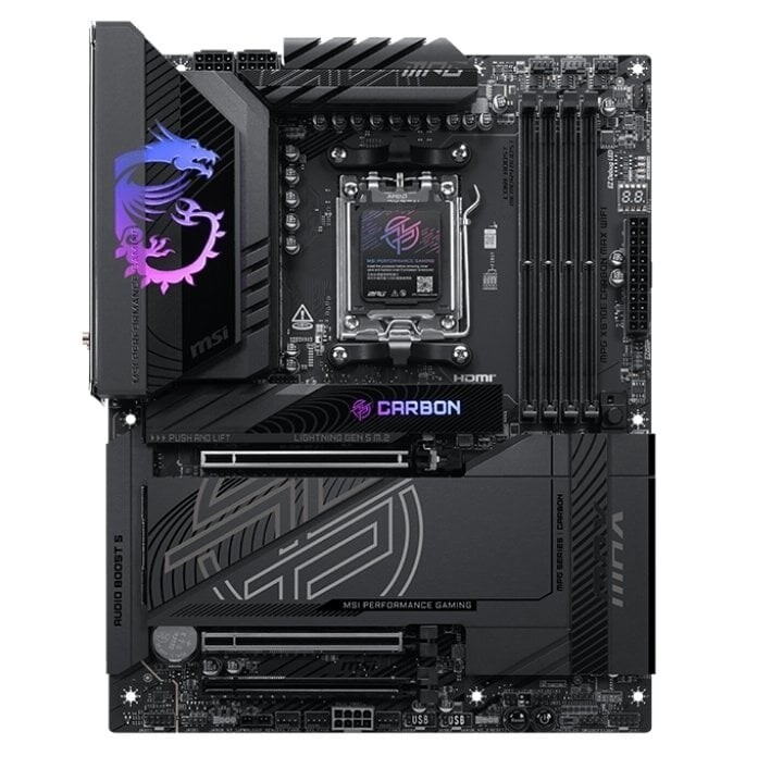 Материнська плата MSI MPG X870E Carbon Max WiFi Socket AM5