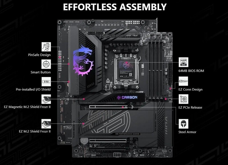 Материнська плата MSI MPG X870E Carbon Max WiFi Socket AM5
