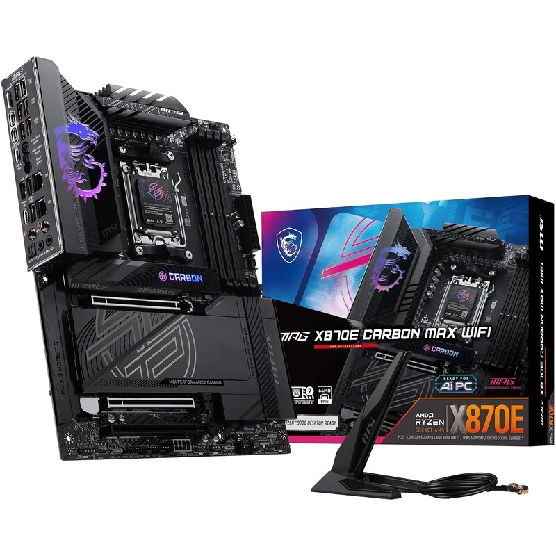 Материнська плата MSI MPG X870E Carbon Max WiFi Socket AM5
