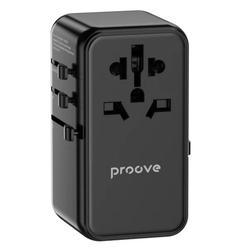 Универсальный адаптер Proove 1, 10A, 1xUSB-A, 4xUSB-C, чёрный (TATR85130001)