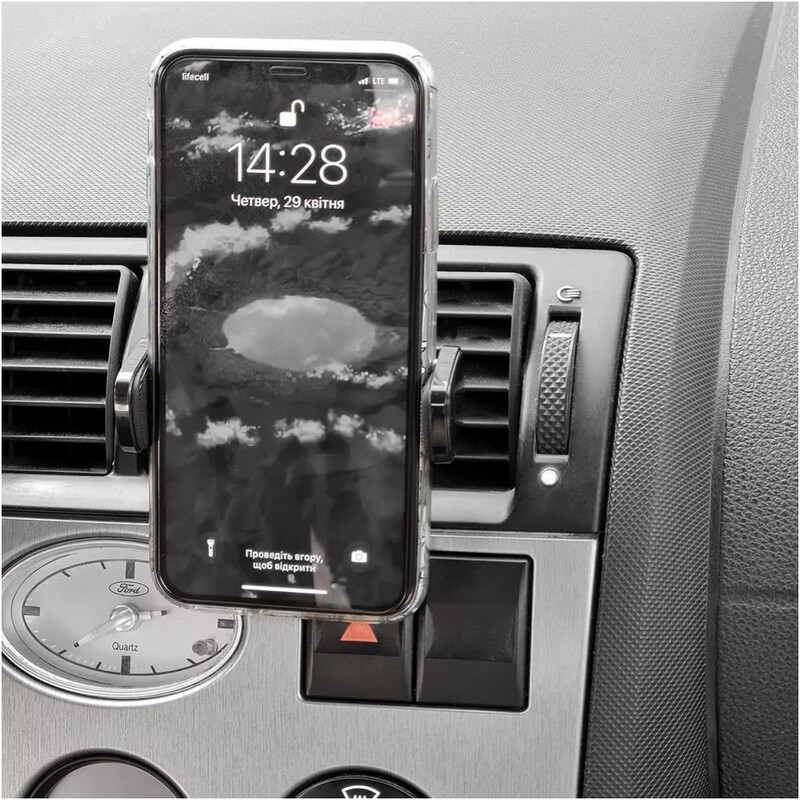 Держатель автомобильный для смартфона Baseus Steel Cannon Air Outlet Car Mount Black (SUGP-01)