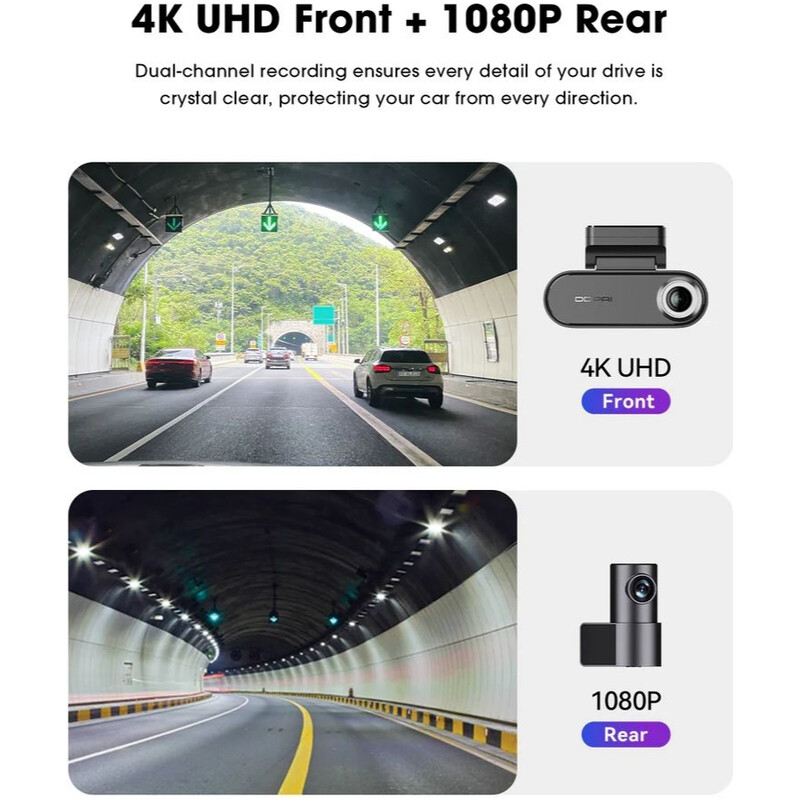 Відеореєстратор DDPai Dashcam N5 2026 + камера заднього виду (6934915208531)