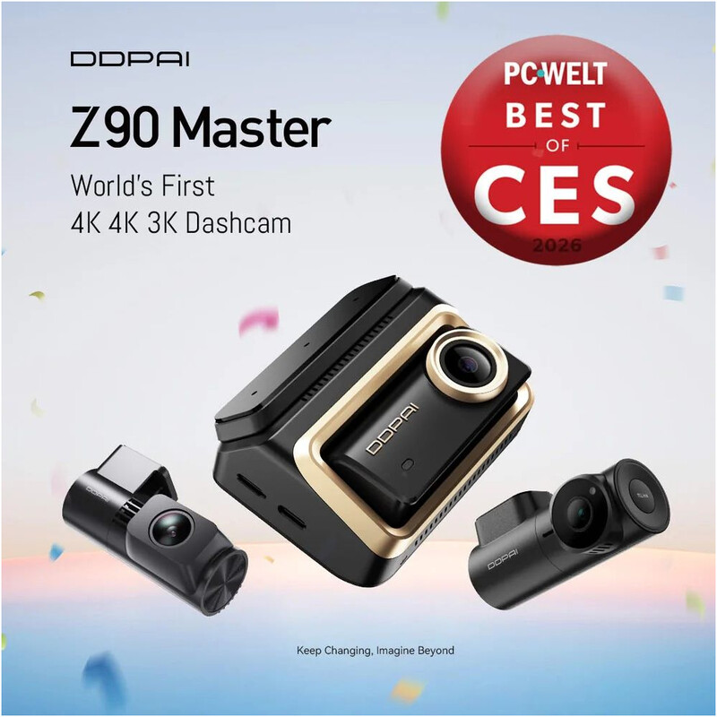 Відеореєстратор DDPai Dashcam Z90 + камера заднього виду (6934915205820)