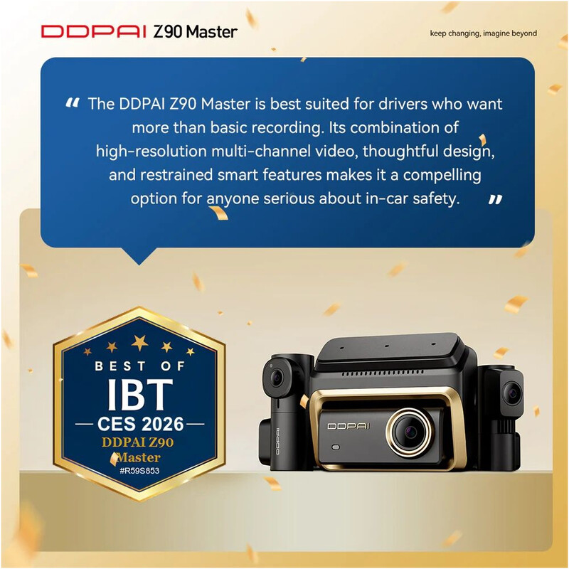 Відеореєстратор DDPai Dashcam Z90 + камера заднього виду (6934915205820)