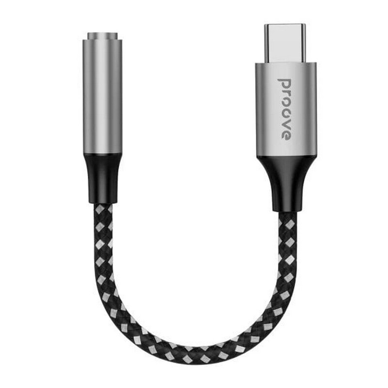 Переходник Proove SoundMesh USB-C - 3.5 мм (M/F), 0.14 м, Gray (ACSM00005201)