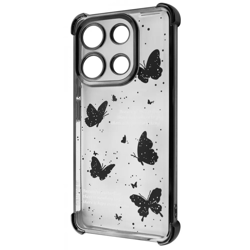 Чохол-накладка Wave Winkie для Xiaomi Redmi Note 13 Pro 4G/Poco M6 Pro 4G/Redmi Note 14s Black Butterfly (2003000254488)