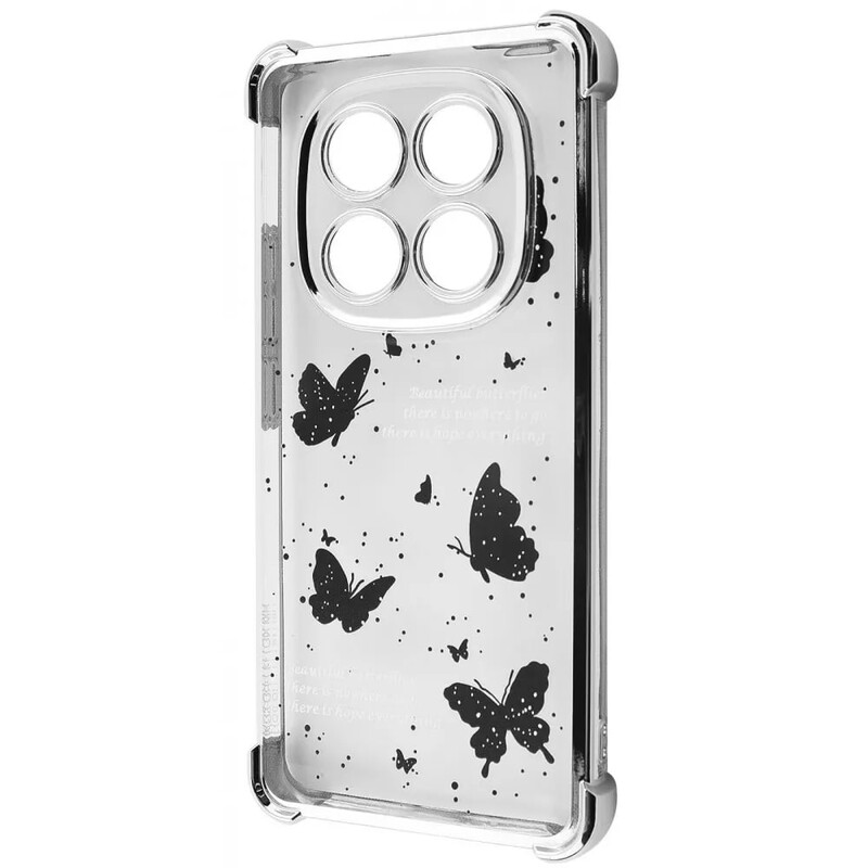 Чохол-накладка Wave Winkie для Xiaomi Redmi Note 14 Pro 4G Silver Butterfly (2003000254549)