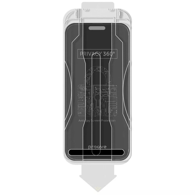 Защитное стекло Proove Privacy 360 Installation Box для iPhone 14 Pro Max/15 Plus/16 Plus Black (PG360I14PM01)