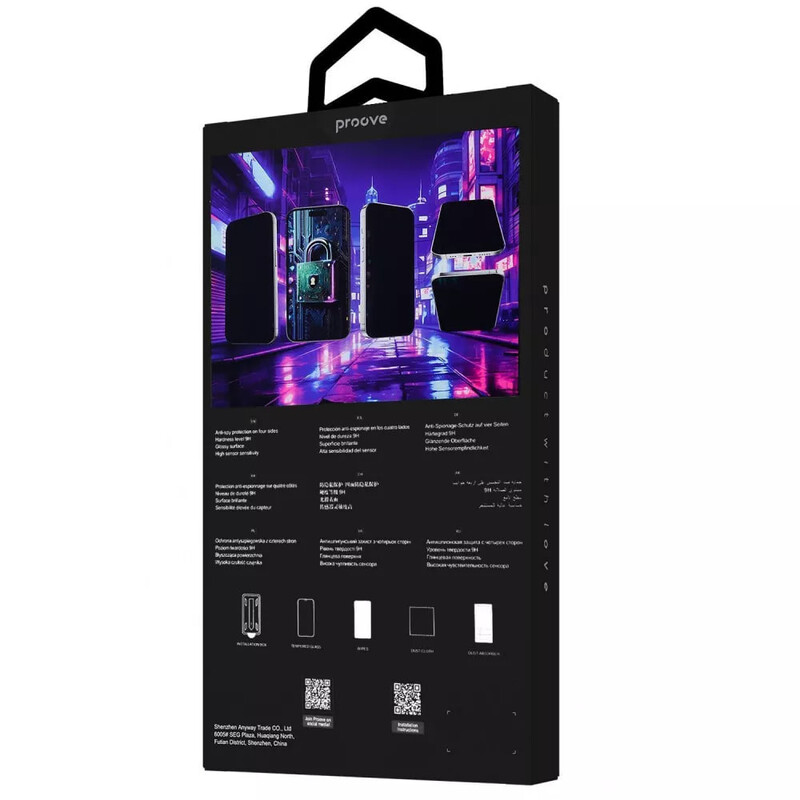 Защитное стекло Proove Privacy 360 Installation Box для iPhone 16 Pro/17 Black (PG360I16P001)