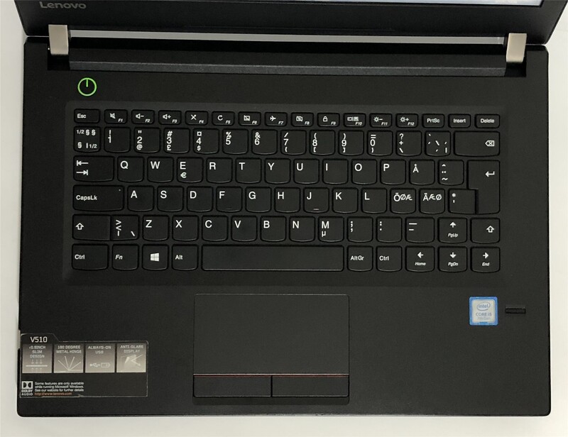 Ноутбук Lenovo V510-14IKB / 14" FullHD / i5-7200U / 8GB / 256GB SSD / Win10Pro / сканер отпечатка - Б/у