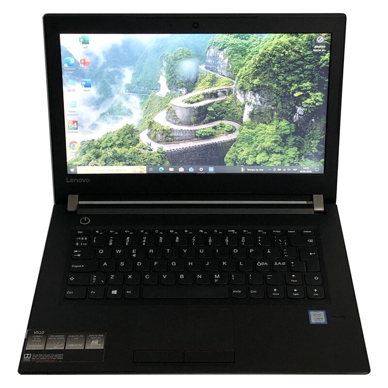 Ноутбук Lenovo V510-14IKB / 14" FullHD / i5-7200U / 8GB / 256GB SSD / Win10Pro / сканер отпечатка - Б/у
