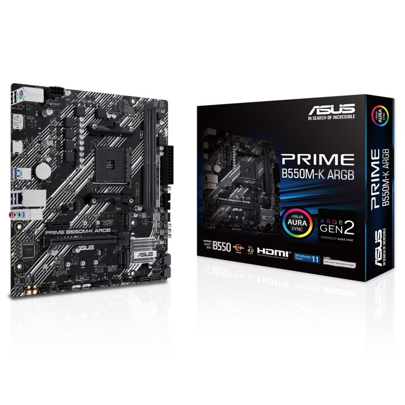 Материнська плата Asus Prime B550M-K ARGB Socket AM4