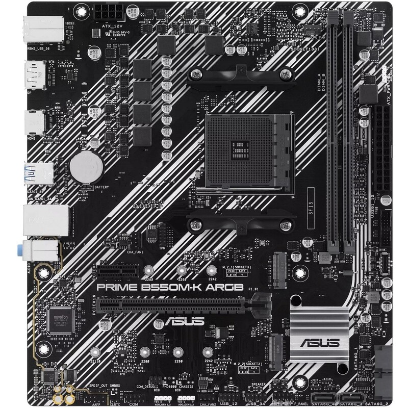 Материнська плата Asus Prime B550M-K ARGB Socket AM4