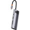 Фото - Концентратор USB-C Baseus Metal Gleam Series 7in1 Gray (WKWG020113) | click.ua