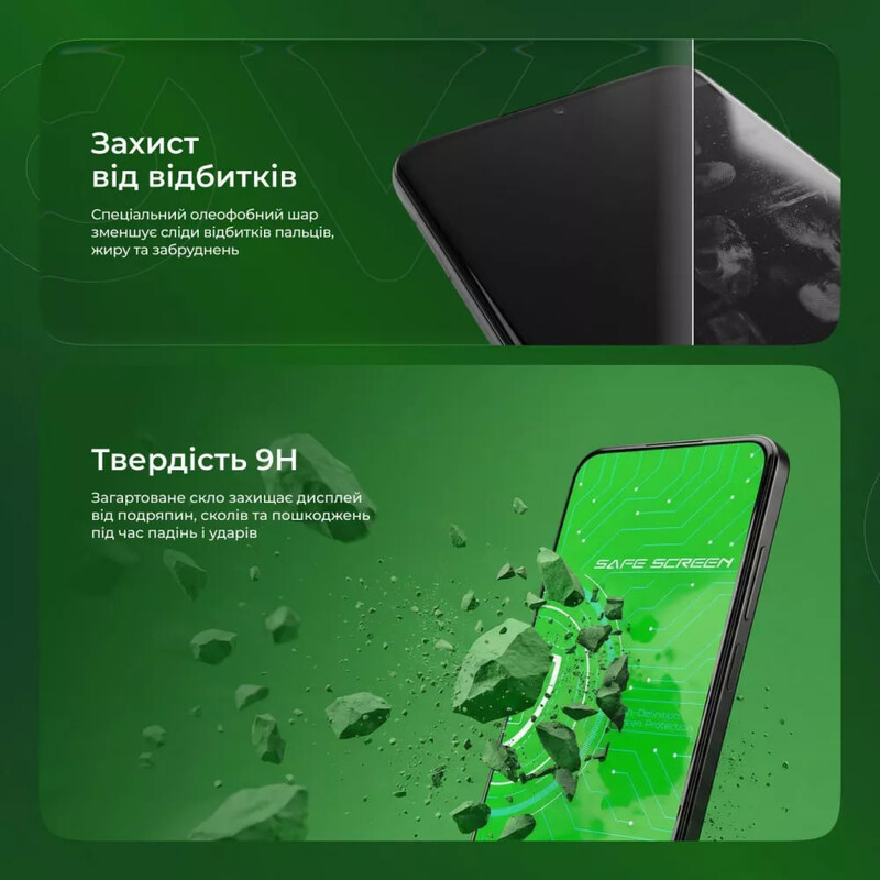Захисне скло Proove Safe Screen для Samsung Galaxy A05/A05s/A06/A07 Black (PGPSSSGA0501)