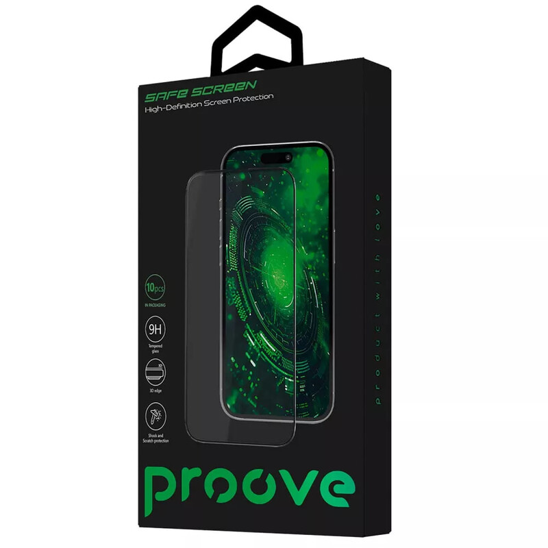 Защитное стекло Proove Safe Screen для Xiaomi Redmi Note 11 Pro 4G/5G/Note 12 Pro 4G/Note 14 4G Global/Note 14 5G/Note 10 Pro/Poco M7 Pro Black (PGPSSRNP1101)