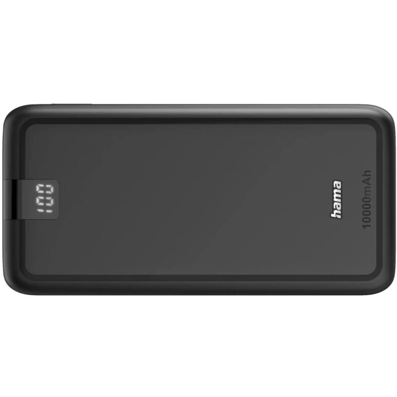 Універсальна мобільна батарея Hama 10000mAh 15W Black (00201709)