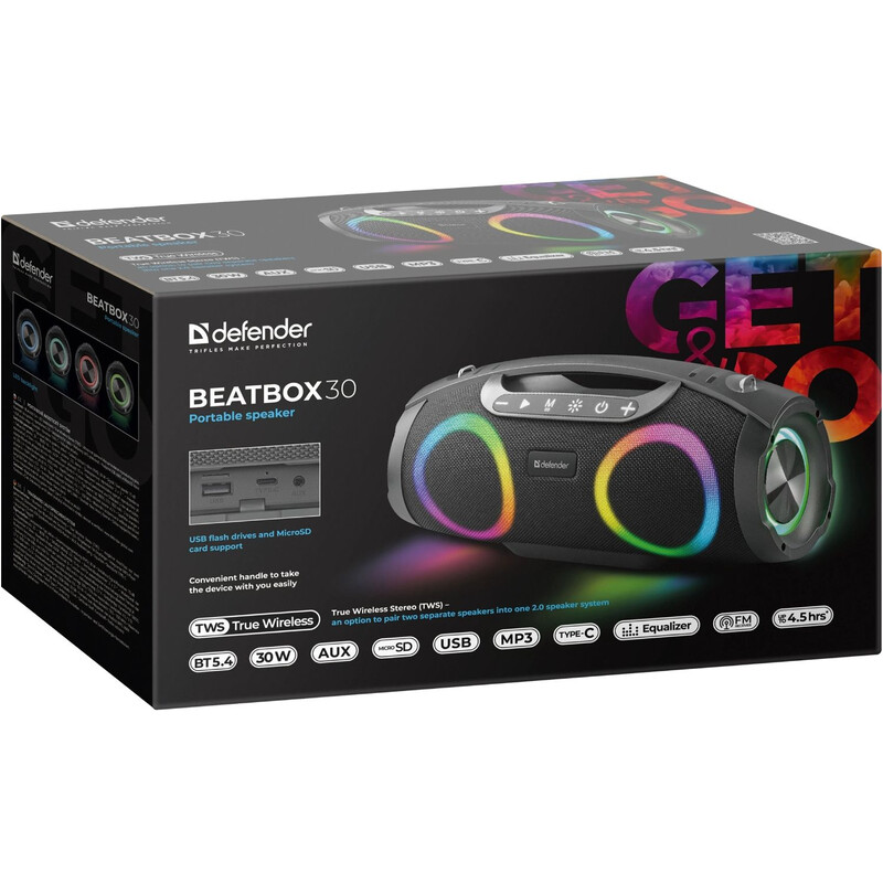 Акустична система Defender Beatbox 30 Black (65231)