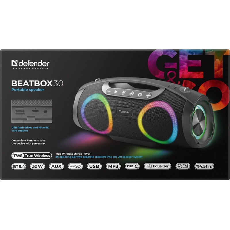 Акустична система Defender Beatbox 30 Black (65231)