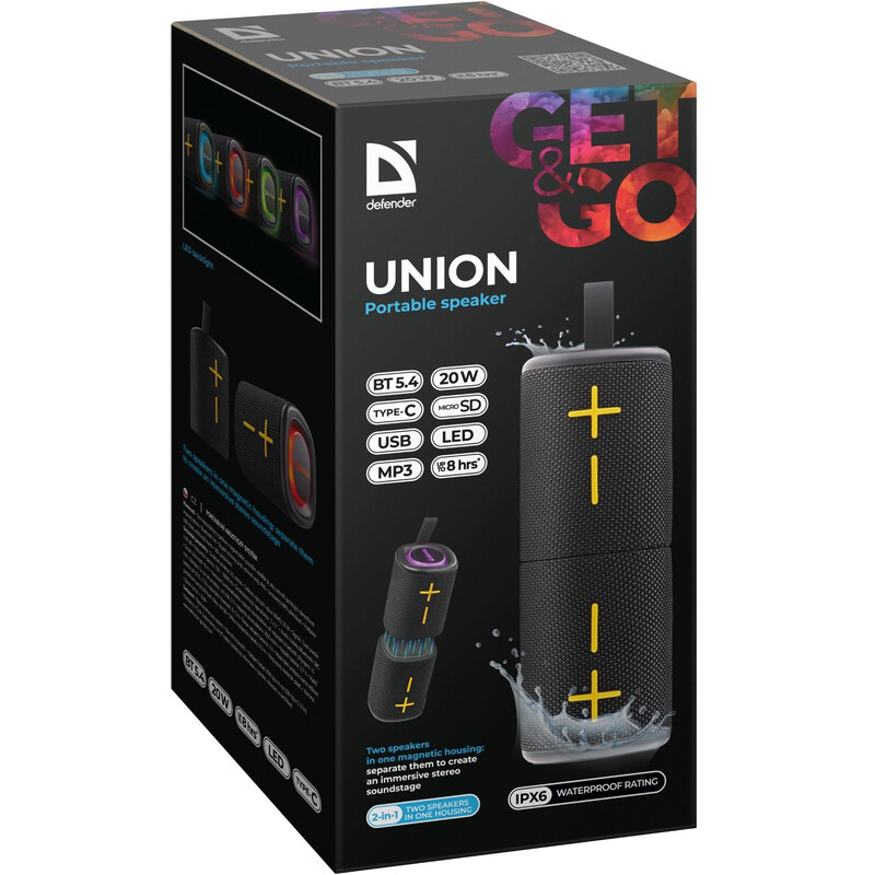 Акустична система Defender Union Black (65139)
