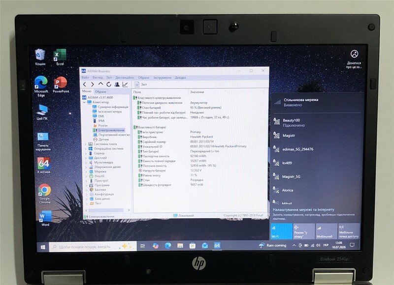 Ноутбук HP EliteBook 2540p / 12.1" (1280x800) / i5-540M / 6GB / 120GB SSD / Win10Pro / сканер відбитка - Б/в