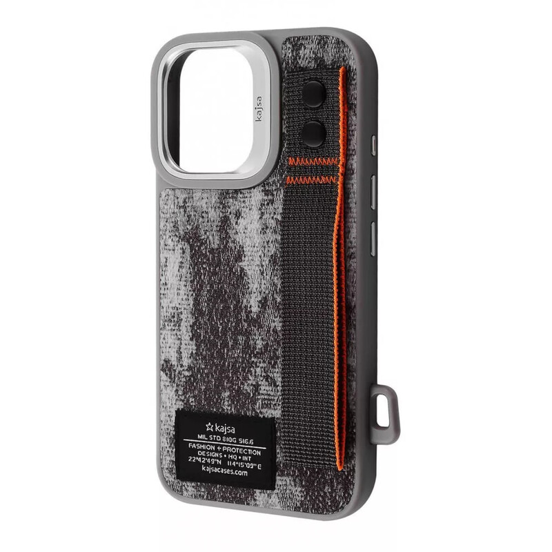 Чехол-накладка Kajsa Outdoor Collection Tie Dye with Magnetic Ring iPhone 16 Grey (2003000171037)