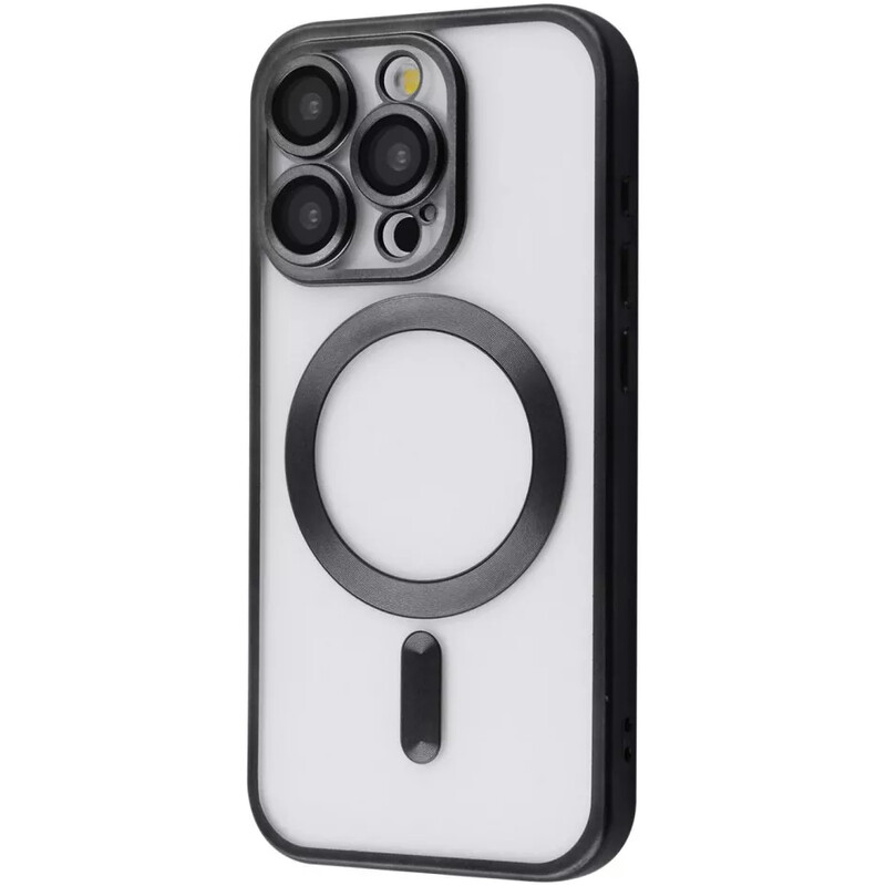 Чeхол-накладка PRC Metal Matte Case with Magnetic Ring для iPhone 15 Pro Black