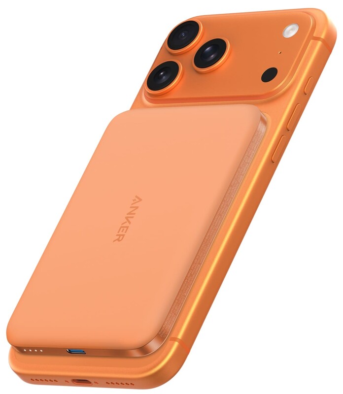 Універсальна мобільна батарея Anker Nano MagGo Slim 5000mAh 20W Orange (A1665HO1)