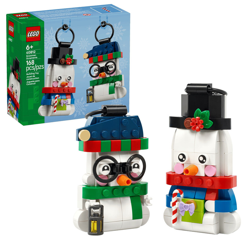 Конструктор LEGO Iconic Прикраси зі сніговиком (40812)