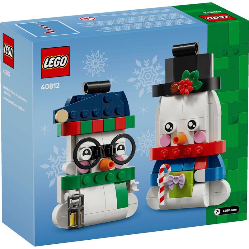 Конструктор LEGO Iconic Прикраси зі сніговиком (40812)