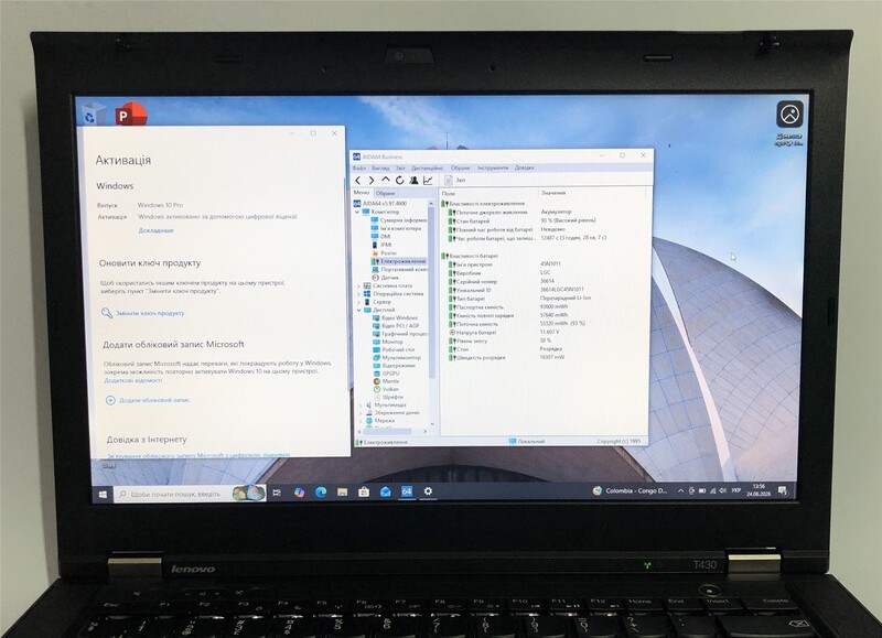 Ноутбук Lenovo ThinkPad T430 / 14" (1600х900) / i7-3520M / 8GB / 500GB HDD / NVidia Quadro NVS 5400M, 2GB / Win10Pro / Backlight / сканер відбитка - Б/в