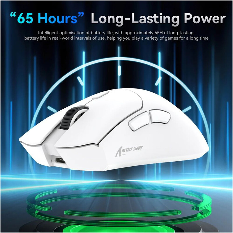Миша Bluetooth Attack Shark R1 White (R1W_AS)