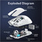 Фото - Миша Bluetooth Attack Shark X11 White (X11W_AS) | click.ua