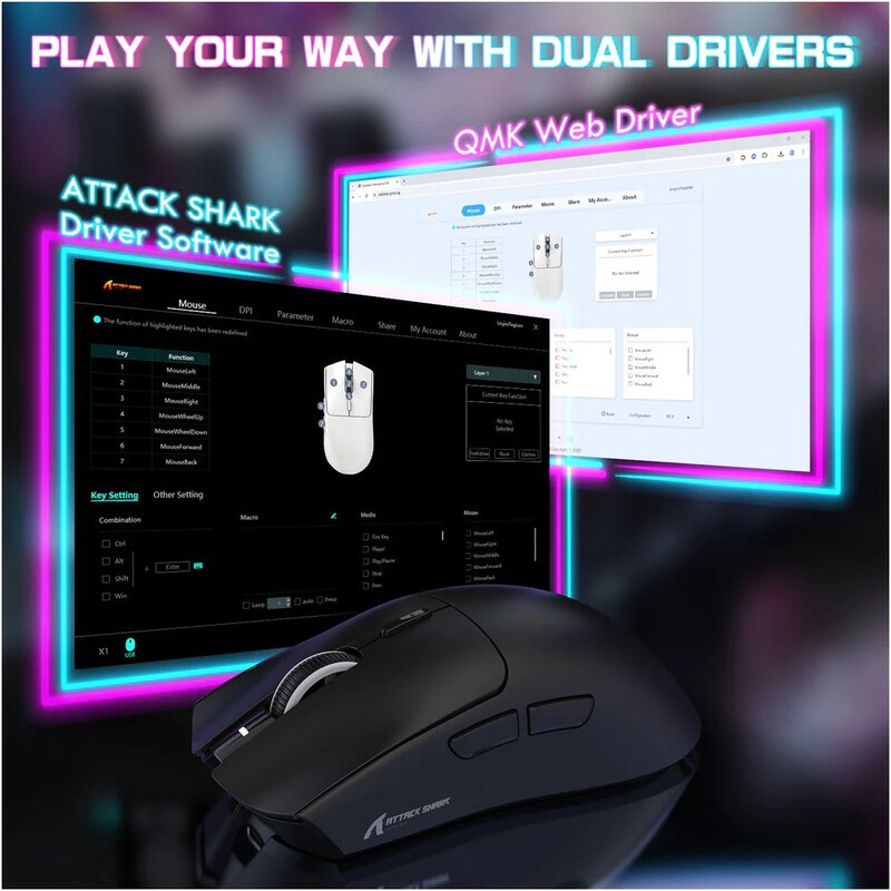 Миша Bluetooth Attack Shark X1 Black (X1B_AS)
