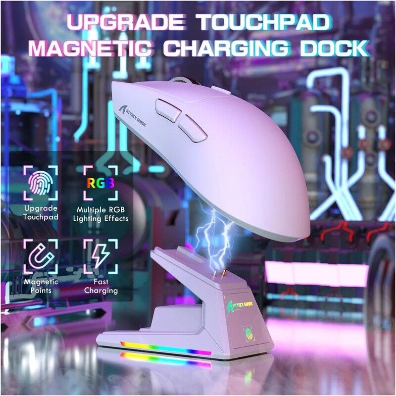 Мышь Bluetooth Attack Shark X1 White (X1W_AS)