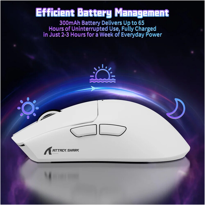 Миша Bluetooth Attack Shark X11SE White (X11SEW_AS)