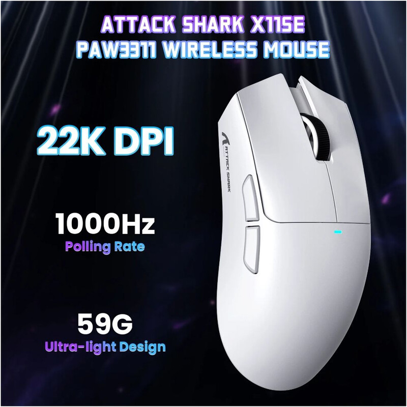 Миша Bluetooth Attack Shark X11SE White (X11SEW_AS)