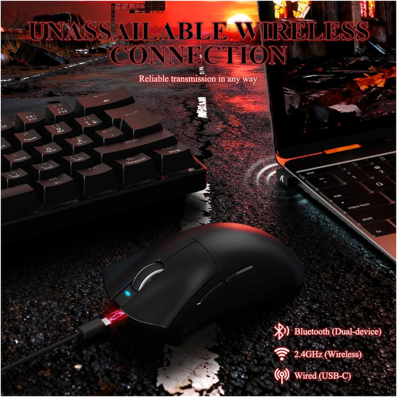 Мышь Bluetooth Attack Shark V3Pro Ultra-Light Black (V3PROB_AS)