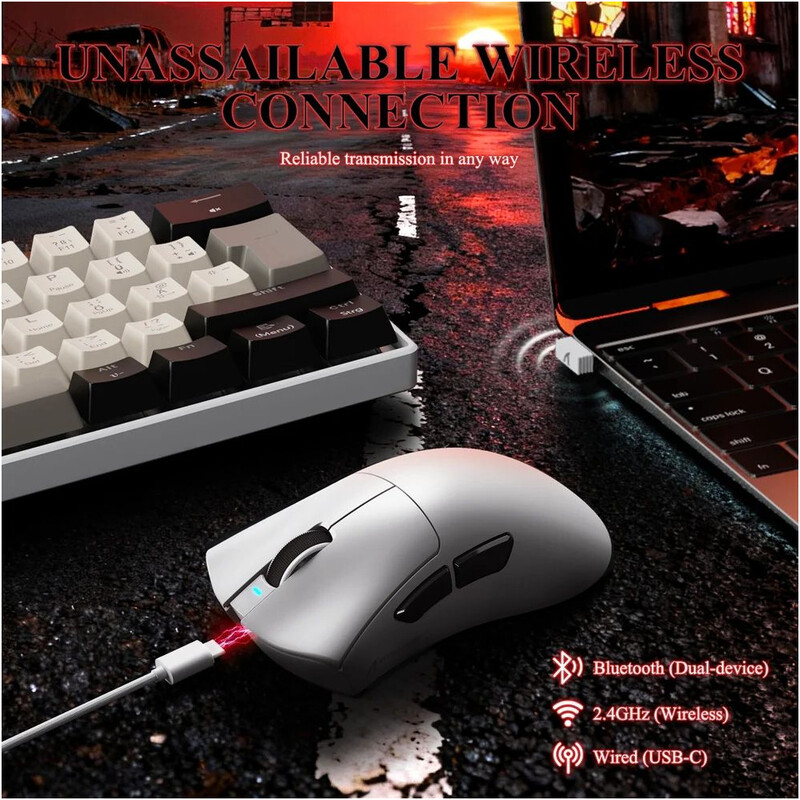 Миша Bluetooth Attack Shark V3Pro Ultra-Light White (V3PROW_AS)