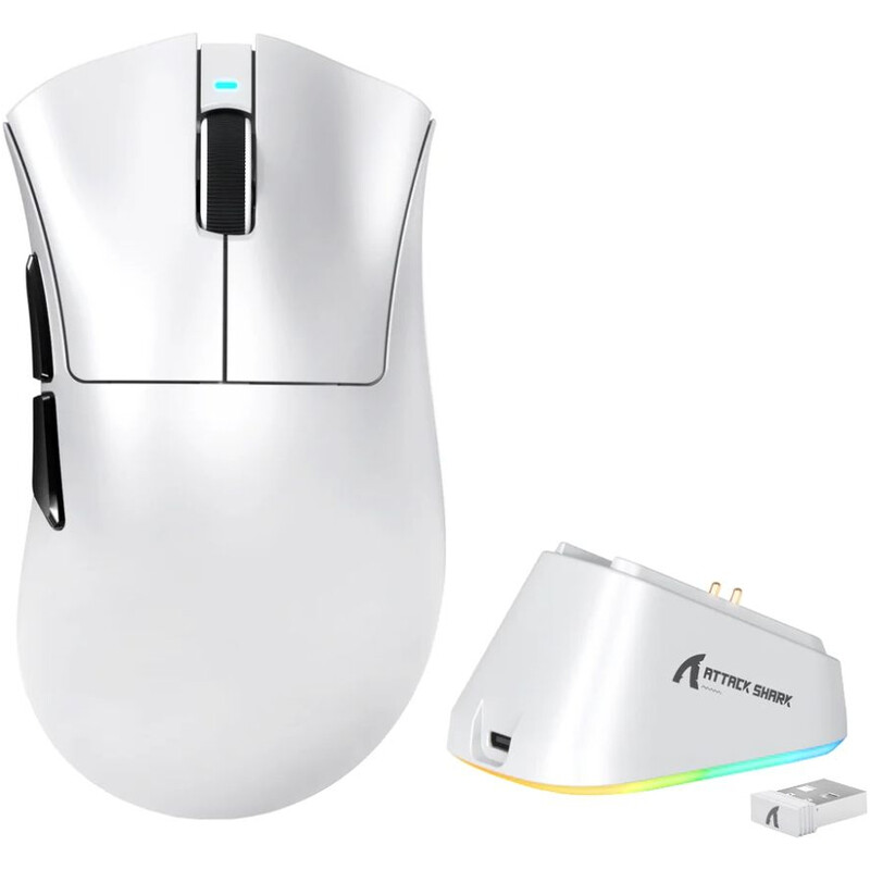 Миша Bluetooth Attack Shark V3Pro Ultra-Light White (V3PROW_AS)