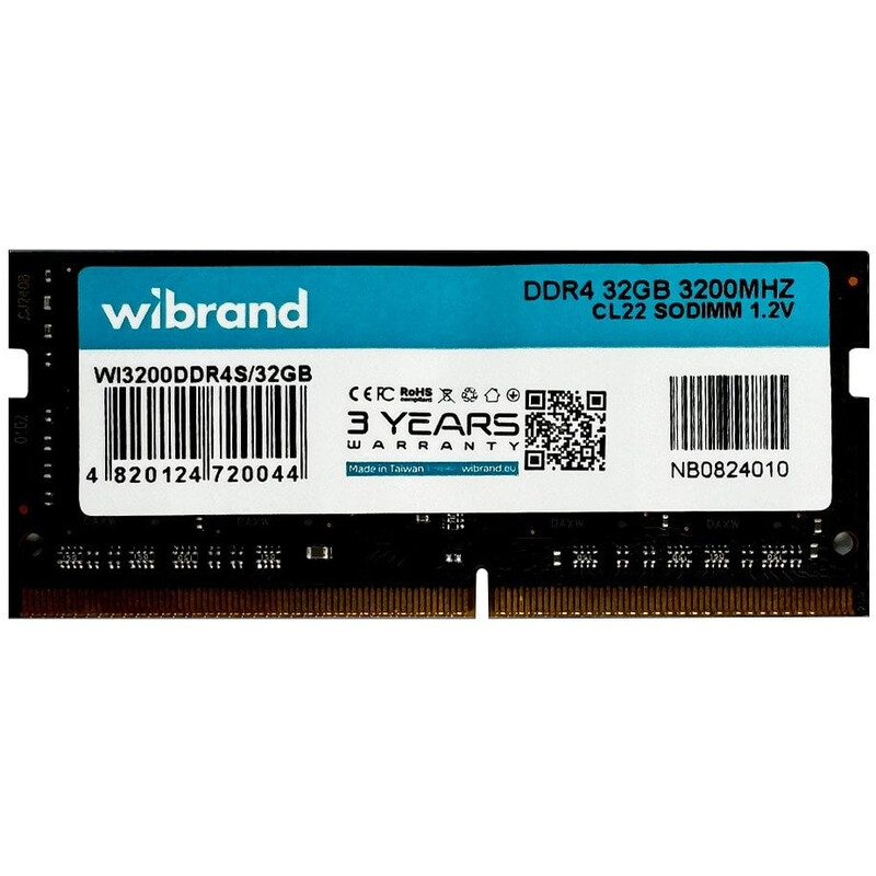 Модуль пам`ятi SO-DIMM DDR4 32GB/3200 Wibrand (WI3200DDR4S/32GB)