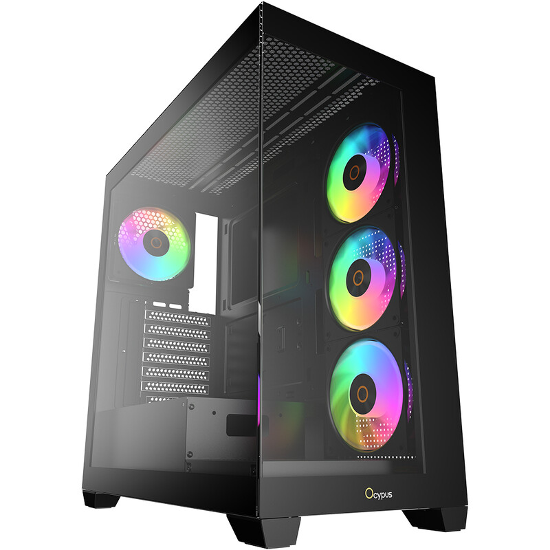 Корпус Ocypus Gamma C72 ARGB Black без БЖ (GAMMA-C72-BKD400XX-GL)