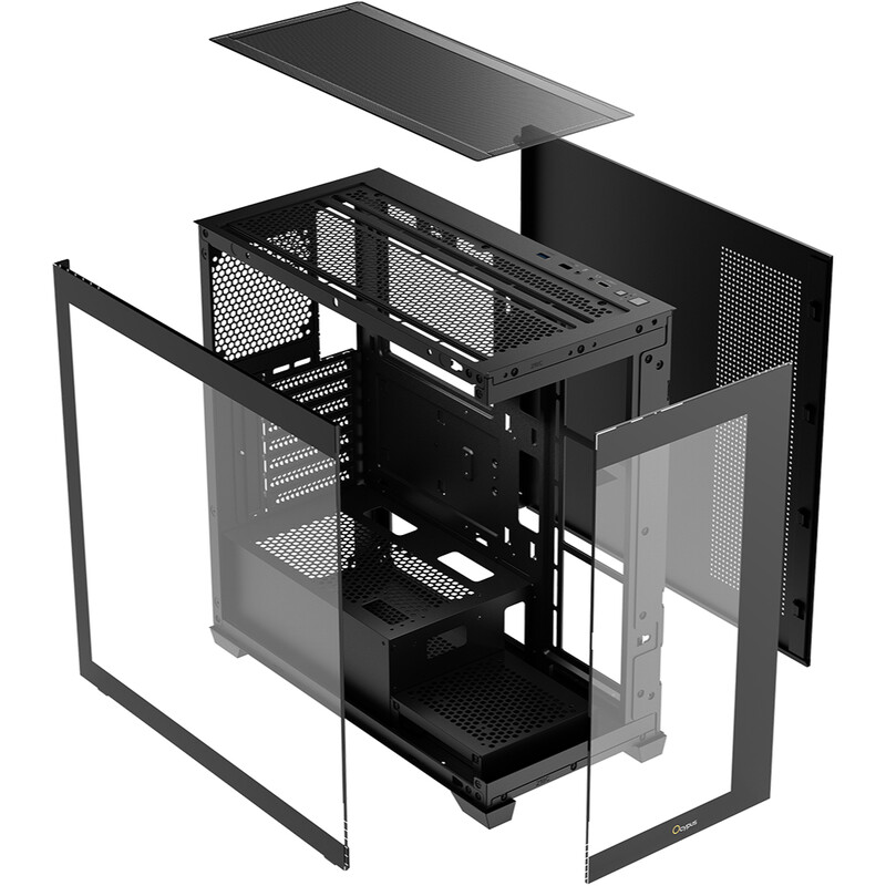 Корпус Ocypus Gamma C72 ARGB Black без БЖ (GAMMA-C72-BKD400XX-GL)